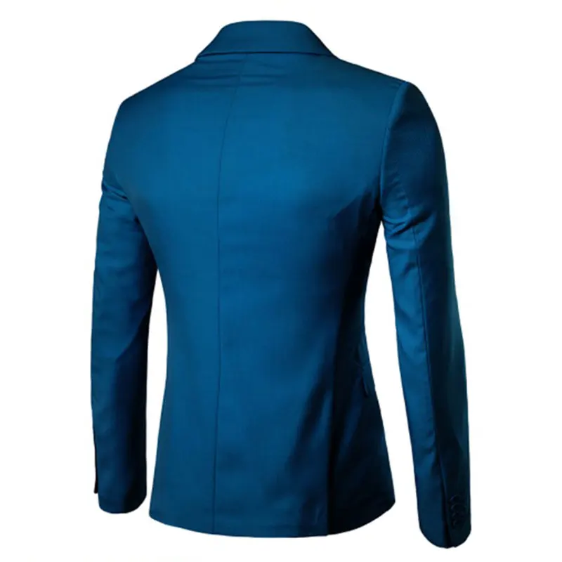 Chest Handkerchief Decor Mens One Button Notched lapel Formal Blazers Slim Fit Suits for Male Jacke