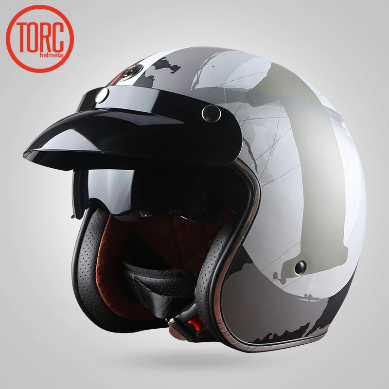 Винтажный мотошлем T57 moto rcycle 3/4 с открытым лицом шлем Cool skull moto casco moto cicleta Capacete с внутренним козырьком