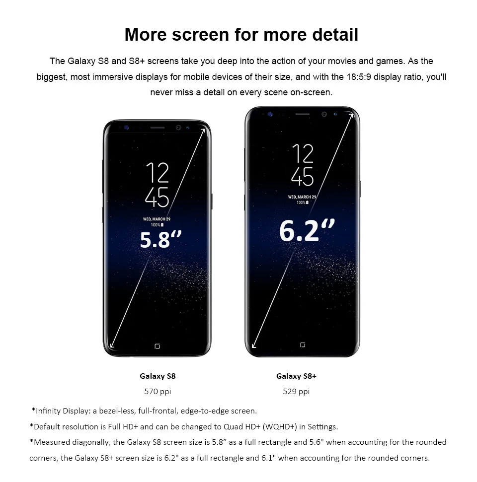 Мобильный телефон samsung Galaxy S8 SM-G950F, 4G LTE, 64 ГБ, 5,8 дюймов, одна Sim карта, 12 Мп, 3000 мАч, смартфон серии S