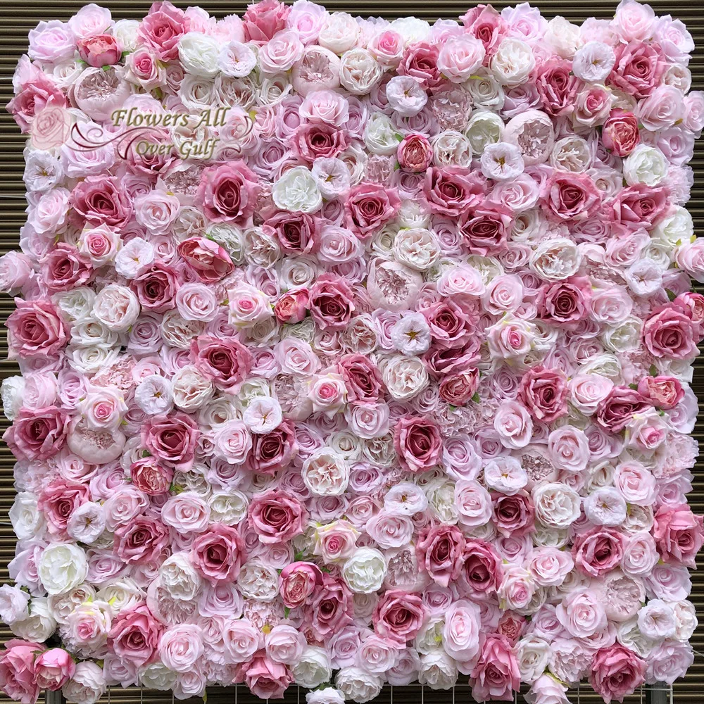 

10pcs/lot Artificial FlowerWall Panel Wedding Very light Peony Dark Rose Flower Wall Wedding backdrop Runners Home Decor GY668
