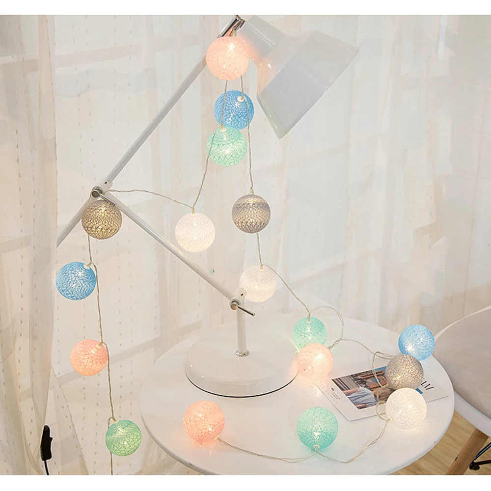 Goodland 2M Rattan Ball LED String Light Fairy Lights Holiday Light for Party Wedding Christmas Garland Gerlyanda Decoration Goodland 2M Rattan Ball LED String Light Fairy Lights Holiday Light for Party Wedding Christmas Garland Gerlyanda Decoration