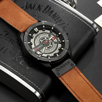 

Curren 8314 Relogio Masculino Mens Watches Top Brand Luxury Men Military Sport Wristwatch Leather Quartz Watch Erkek Saat