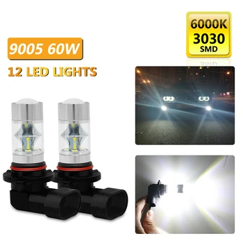 

2pcs Car Led HB3 9005 60W Fog Light Head light White Running Lamp For Mazda 3 6 8 CX-7 MX-7 CX-9 CX-5 Axela Atenza