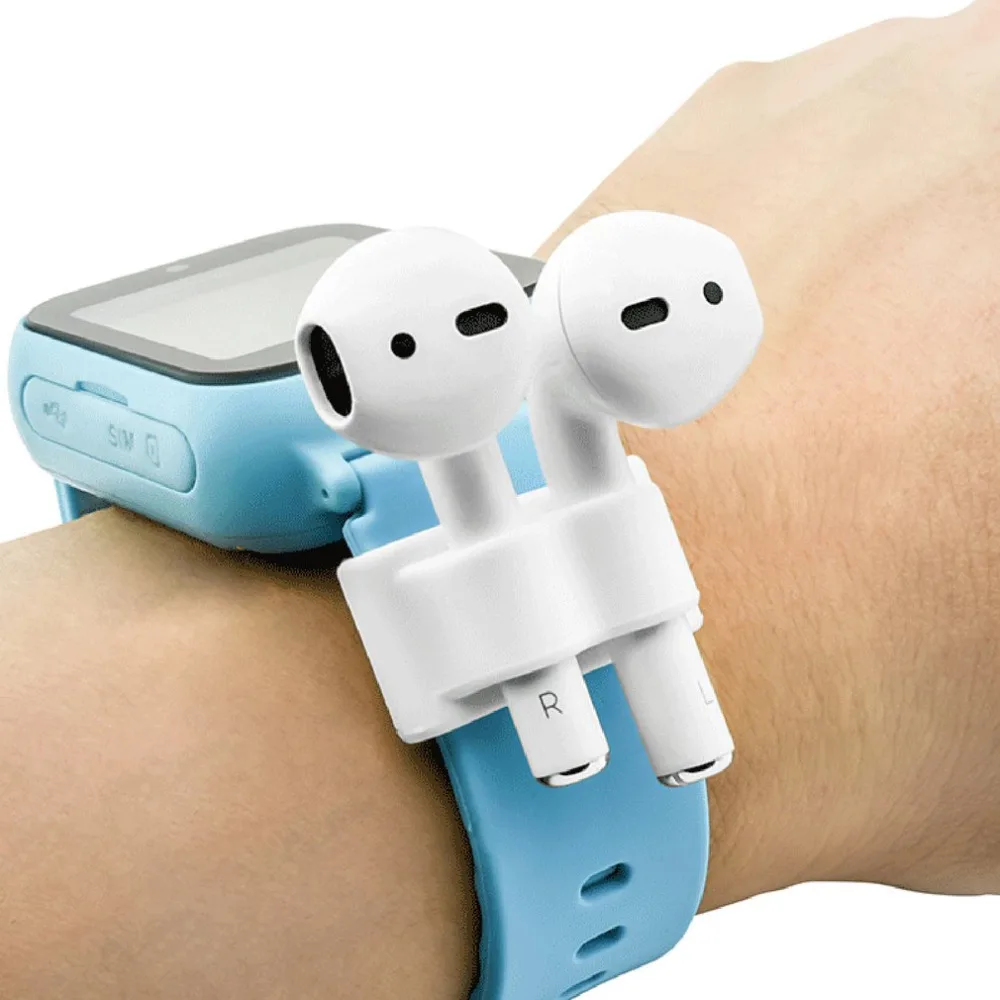 Portable Compact Soft Anti lost Silicone Wireless Earphone Holder Strap