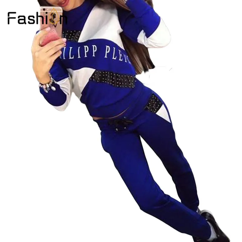 

Tracksuits Women Two Piece Set Spring T-Shirt Tops and Long Pants Sets Ladies Suits Casual Bodycon 2 Piece Set Tracksuit