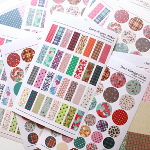 Cute Print Notebook Album Calendar Memo Message Diary Notes Memo Decor Scrapbook Paper Sticker fast shipping 6 Pcs/lot