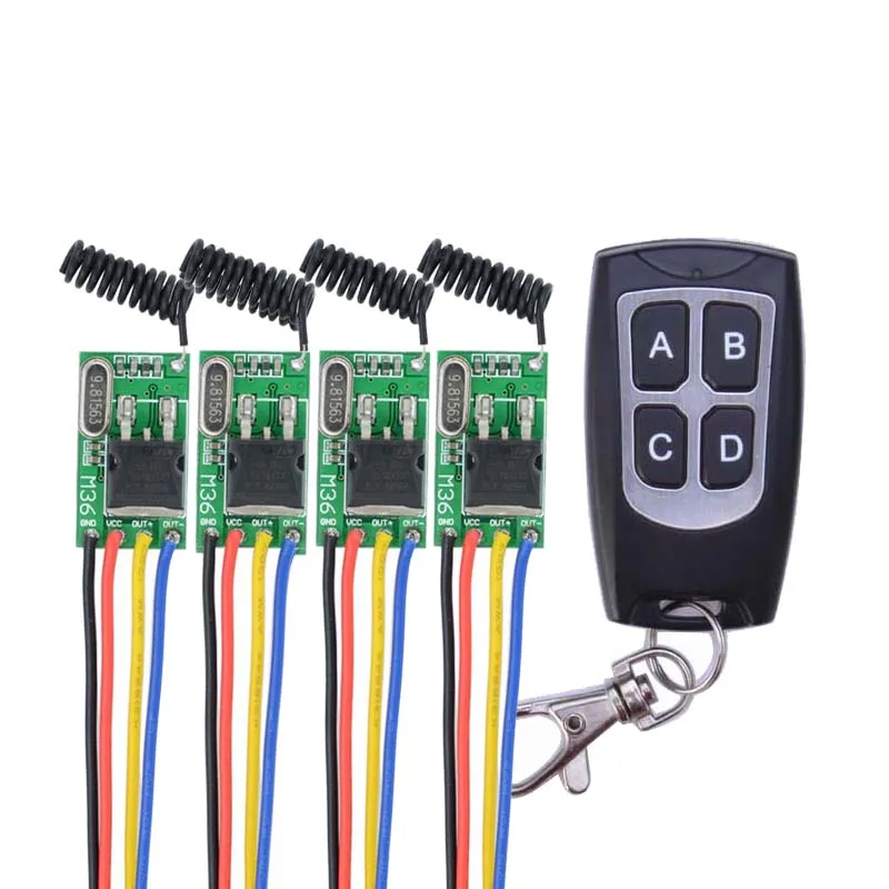 

DC6V-36V 6V 7.4V 8.4V 7.6V 9V 12V 24V 16V 28V 36V Car Bus Truck Train Power Remote Control Switches Mos Receiver No Sound Micro