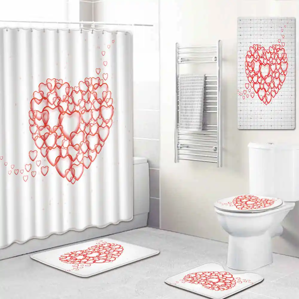 victorian heart shower curtain