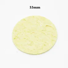 50 шт. 53 мм X 3 мм круговой желтый припой soldring железо, Мочалка для чистки толстая губка для паяльника наконечник