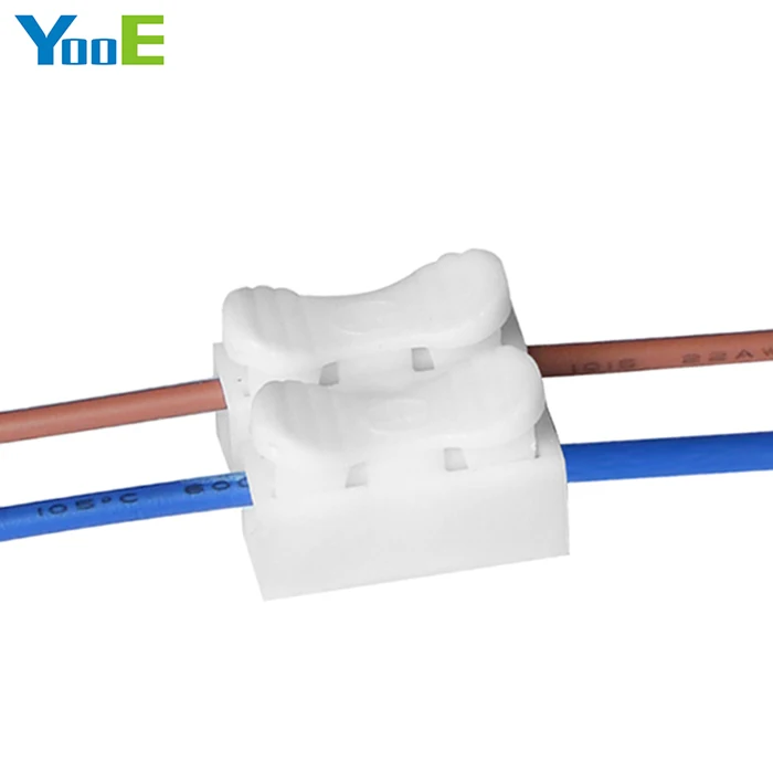 

YooE 20 Pcs 2pin 3pin Spring Cable Clip self lock press push quick 2P 3P Wire clip connector Terminal for car led strip lamp