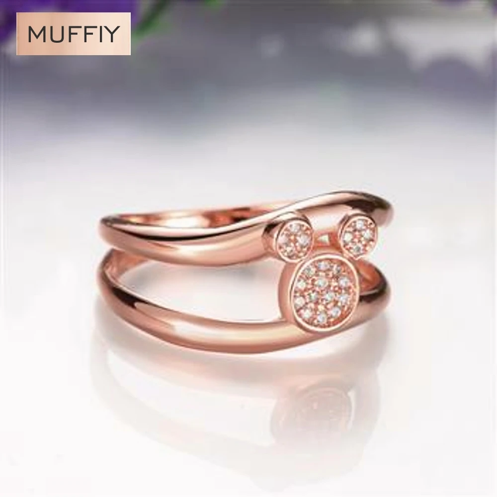 fashion exquisite crystal mickey mouse design animal ring sporty pure gold color zirconia gift women - Mickey Mouse Wedding Ring fashion exquisite crystal mickey mouse design animal ring sporty pure gold color zirconia gift women - Mickey Mouse Wedding Ring