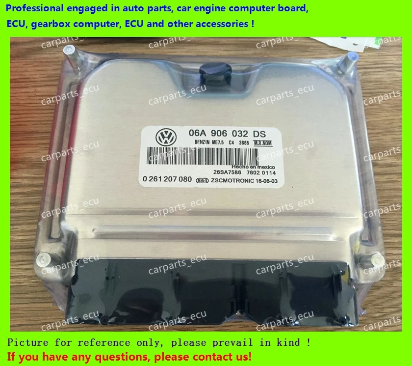 

For car engine computer board/VW Bora Passa ECU/Electronic Control Unit/06A906032DT 0261207018/06A906032DS 0261207080