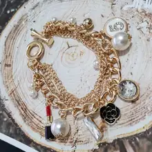 Мода жемчужные браслеты с кисточкой для женщин bijoux(украшения своими руками) с украшением в виде кристаллов № 5 Роскошные свадебные туфли с отделкой жемчугом и прозрачными стразами женский браслет с имитацией листочков, браслет-напульсник, feminina, подарок, ювелирное изделие