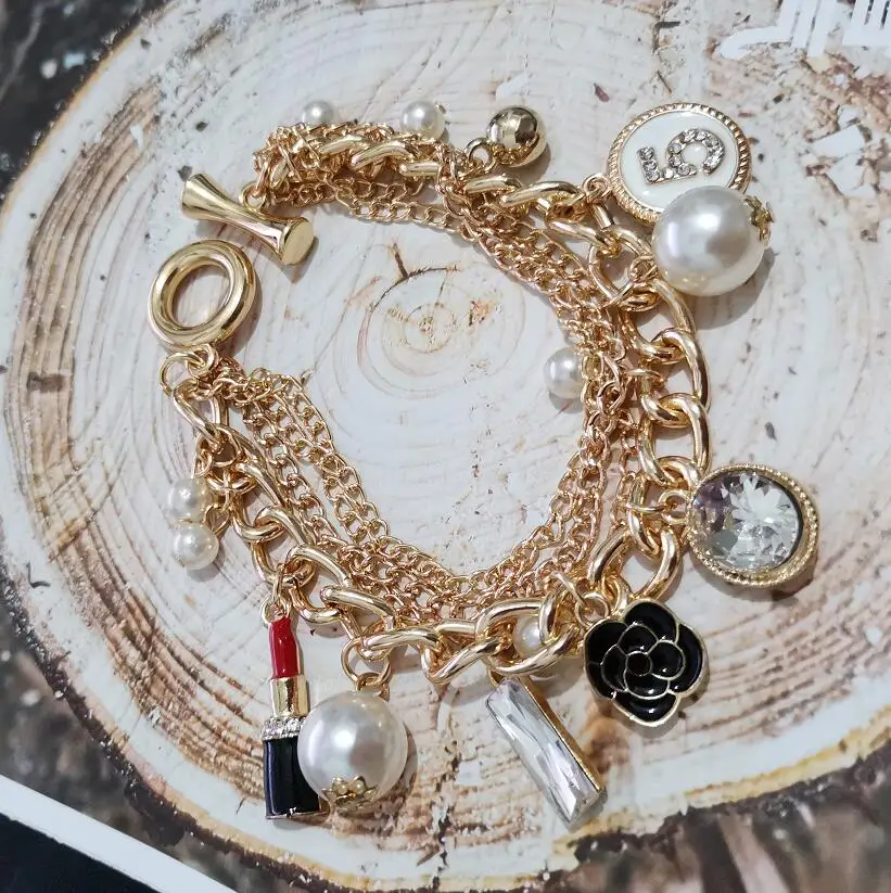 Модные жемчужные браслеты с кисточкой для женщин bijoux Crystal No.5 Роскошный Жемчужный