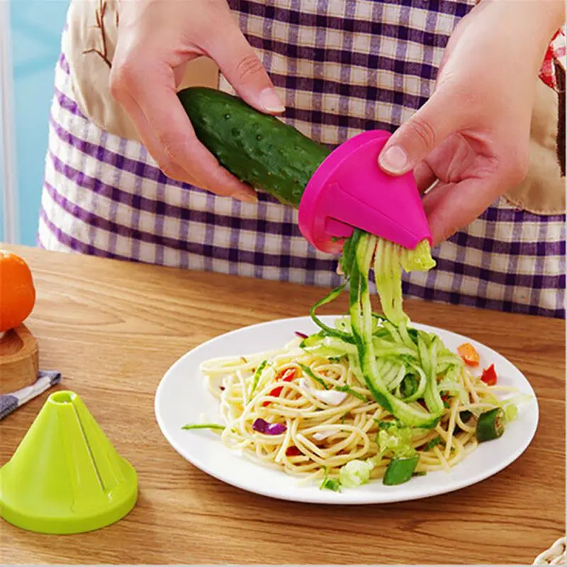 Кухонные гаджеты модель воронки Овощной спиральизатор Shred устройство спиральный слайсер Морковь Огурец спиральный резак кухонные аксессуары