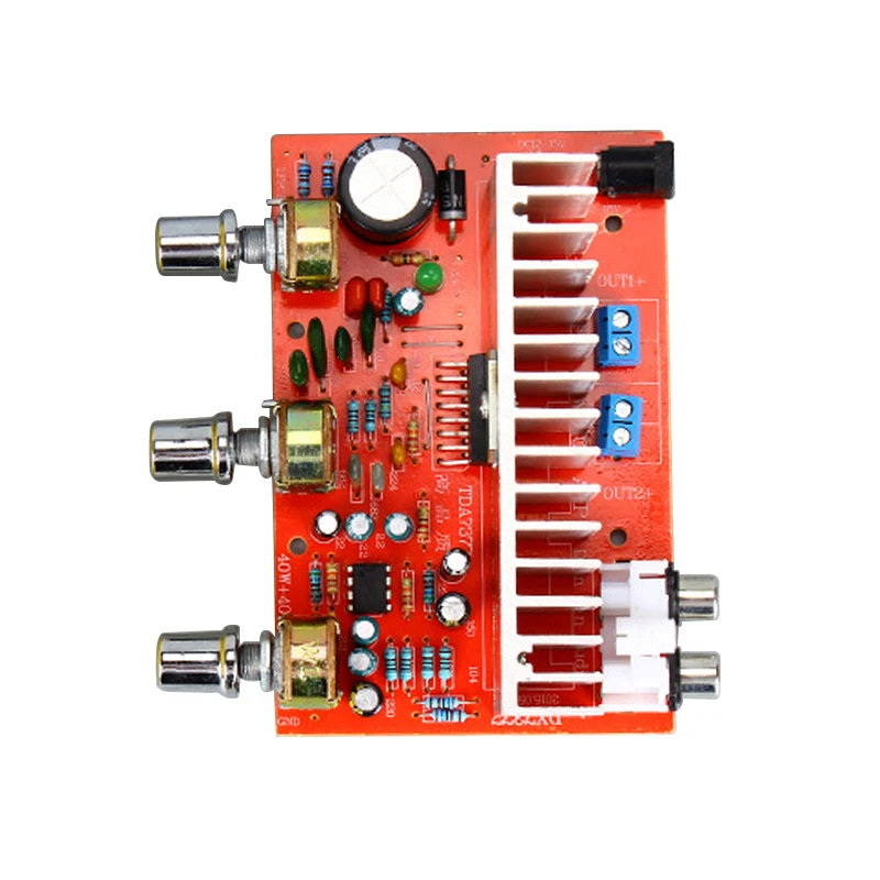 40W TDA7377 Stereo Dual-channel Audio Power Amplifier Board Treble Bass 