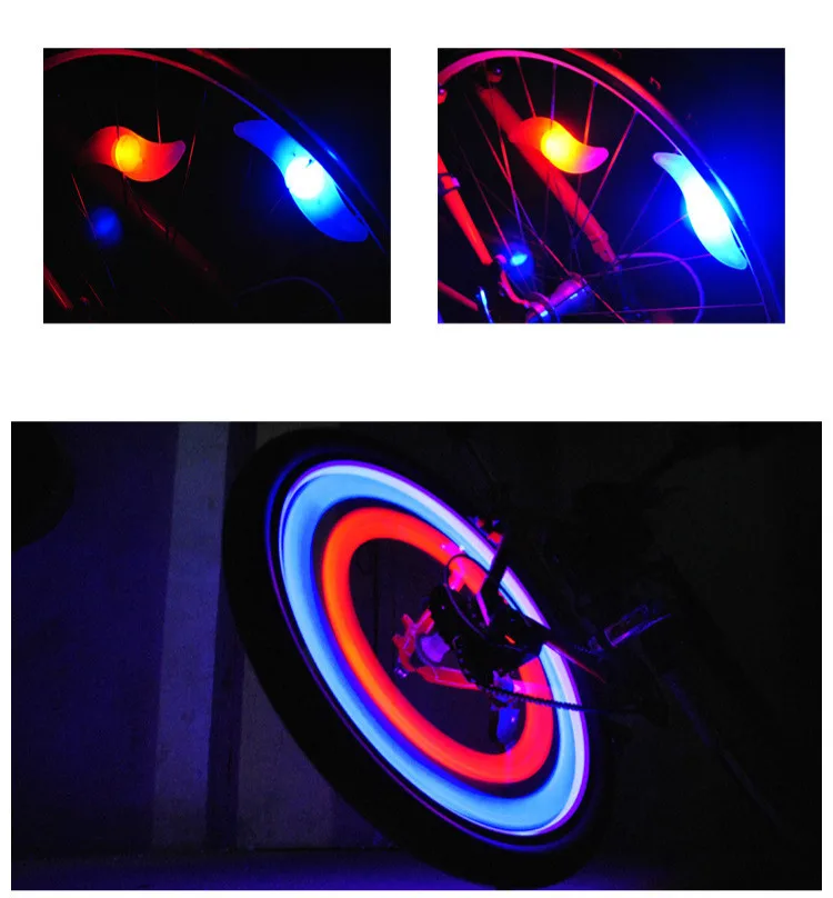 Flash Deal Bicycle Spokes Light Cycling Bike Led Light With Battery Safety Bicycle Wheel Lights Three Mode Bicycle Lights Bike Accessories 2