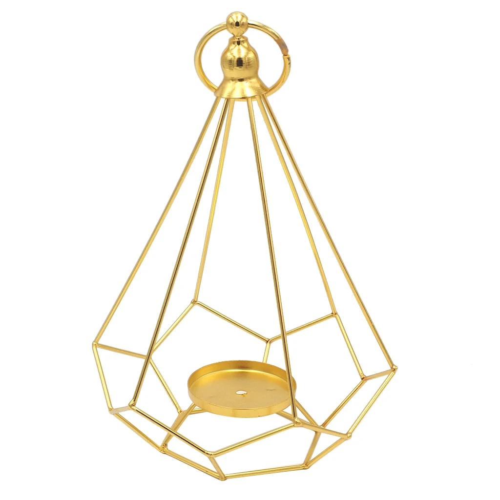 1x Wedding Geometric Copper Gold Tea Light Holder Candle Holder Lantern Decor
