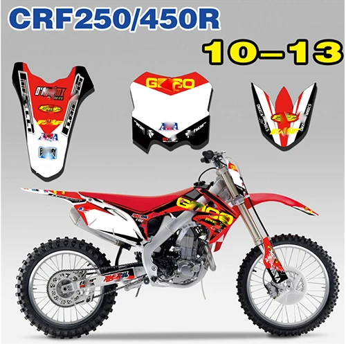 Для Honda CRF250 CRF 250 2010 2011 2012 2013 CRF450 450 2009 полный наклейки DIY номер личность Переводные