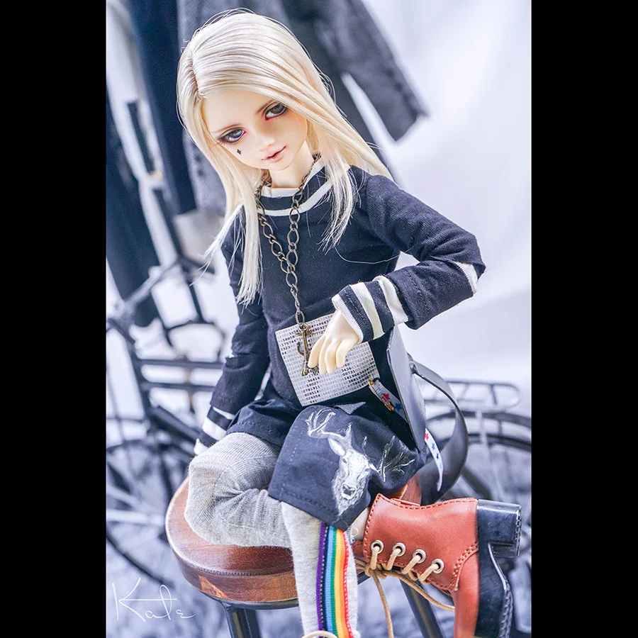Cateleya; Новинка; комплект одежды для куклы BJD SD; цвет белый, черный; Одинаковая одежда; коллекция; настраиваемый размер; костюм