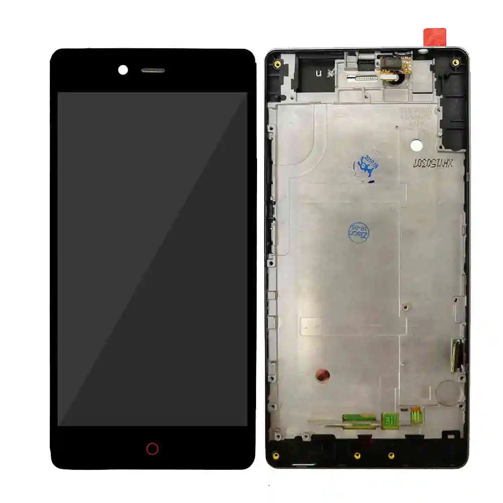 Najtaniej LCD z ramką do ZTE Nubia Z9 mini NX511J pełny ekran wyświetlacza LCD czujnik dotykowy wymiana zespołu Digitizer Z9mini wyświetlacz