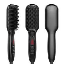 ЖК-выпрямитель для волос щетка MCH керамический Быстрый нагрев расческа электрические утюги с подогревом выпрямление волос Инструменты для укладки