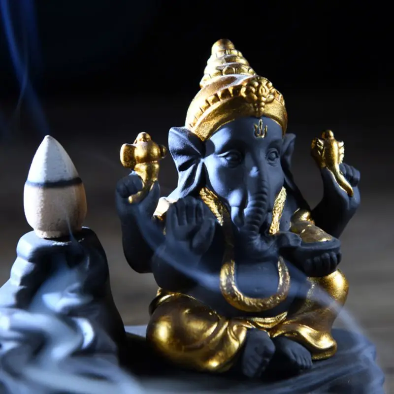 Керамический водопад курильница для благовоний горелка Бог слон буддийский Будда Держатель конусная курильница домашний декор