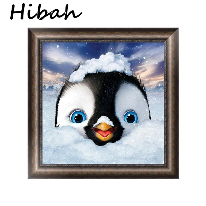 

5D resin round diamond animal mosaic diamond embroidery penguin diamond cross stitch home decoration gifts