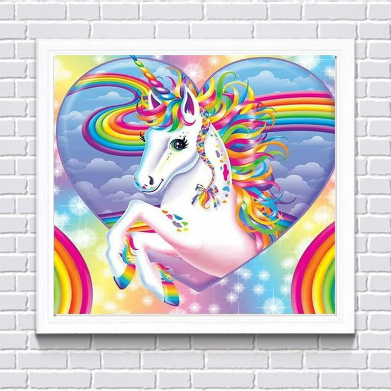 

5D DIY Diamond Colorful Unicorn Handmade Diamond Painting Cross Stitch Set Diamond Embroidery New Rhinestone Decoration YZ413