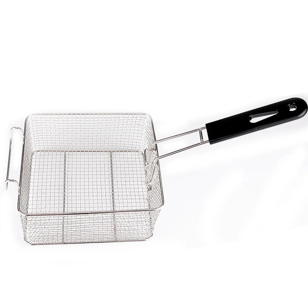 

Frying Basket Strainer Stainless Steel Fryer Cooking Colanders Chef Basket Kitchen Sink Strainer Dumplings Noodles Mesh Strainer