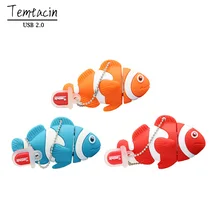 Cartoon Color Fish USB Flash Drive PenDrive 4GB 8GB 16GB USB Stick External Memory Storage Pen Drive USB Drive Flash Disk