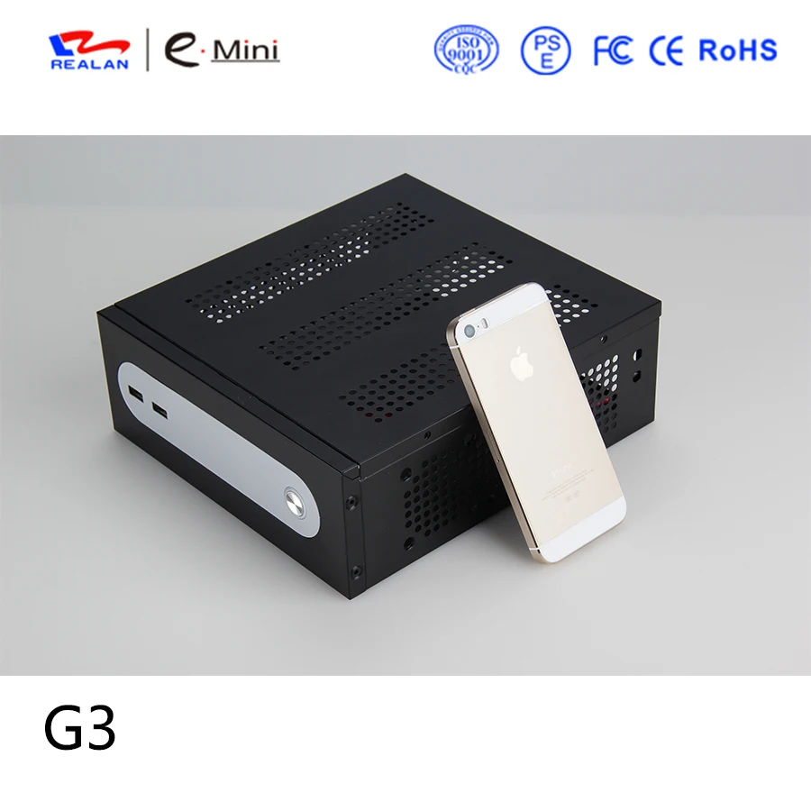 Промышленные компьютерные Чехлы Realan G3 OEM Mini ITX с блоком питания двумя портами WIF и