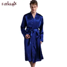 Fdfklak большой размер шелковый халат для мужчин с длинным рукавом весна осень халаты Мужская пижама банный халат мужские халаты badjas XXL
