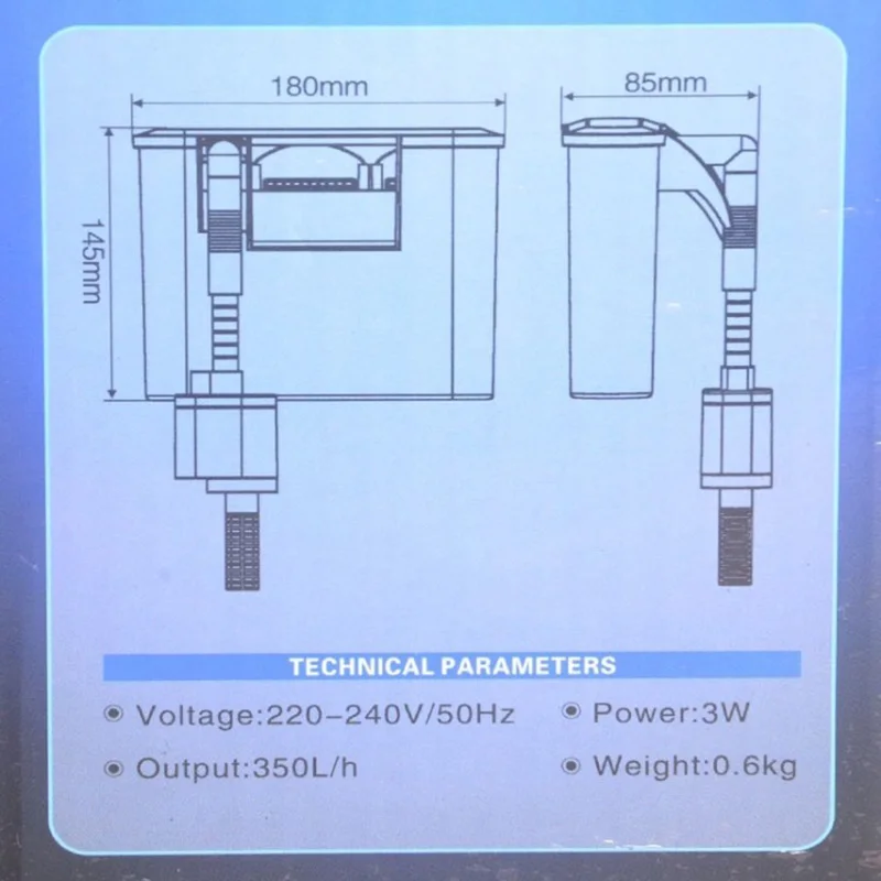 HBL-302 Миниатюрные для аквариума водопад подвесной фильтр Внешний Аквариум Фильтр ультра-тихий аквариумный фильтр Sunsun аксессуары