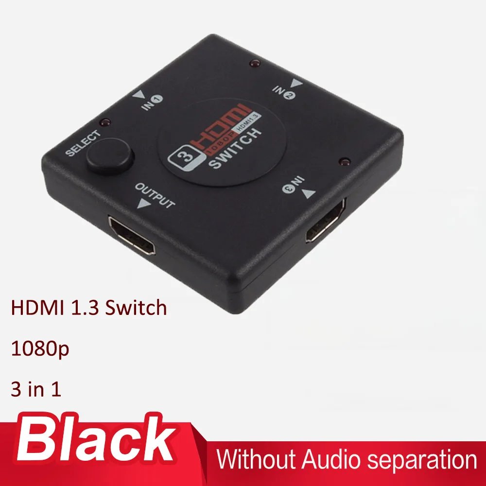 HDMI переключатель 4K 60HZ HDR HDMI 2,0 разветвитель 4 порта HDMI коммутатор Dolby Sound 3,5 мм jack ARC IR управление для PS3 PS4 HDTV проектор - Цвет: 3in1 HDMI 1.3 1080P