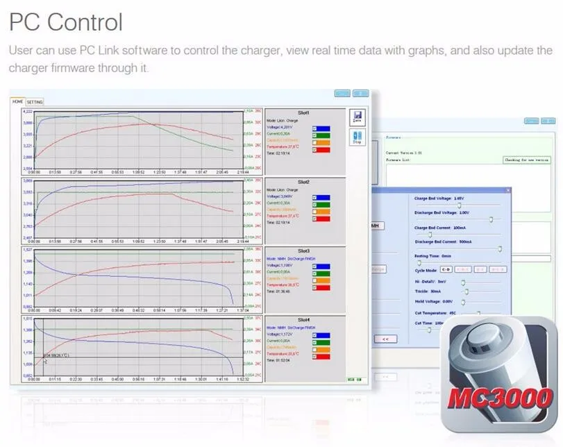 SKYRC MC3000 Универсальное зарядное устройство анализатор IPHONE/ANDROID APP