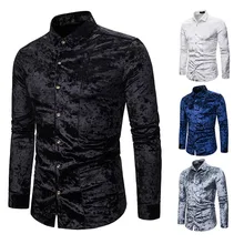 Для мужчин, замша, с отворачивающимся воротником, рубашка с длинными рукавами, Осень-зима, Высококачественная удобная мягкая новая модная плотная рубашка, Прямая поставка, одежда