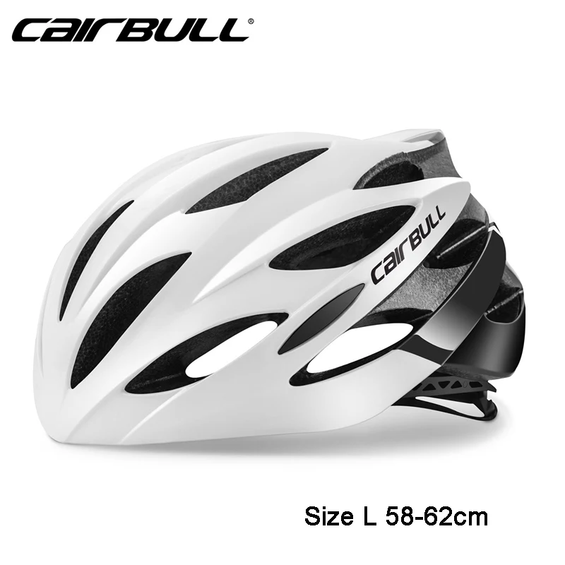 CAIRBULL велосипедные шлемы Mtb дорожный шлем для мужчин и женщин EPS+ PC сверхлегкие шлемы Capacete da bicicleta велосипедный шлем 54-62 см - Цвет: White L