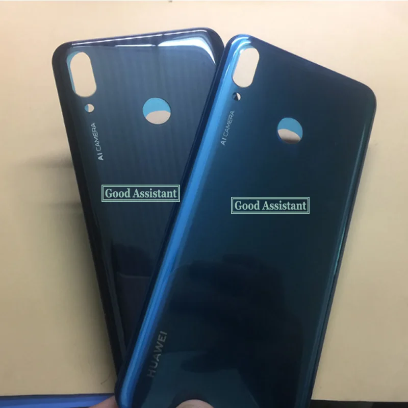 Для huawei Y9 JKM-TL00 JKM-AL00 JKM-LX1 JKM-LX3 JKM-L21 задняя Батарея крышка дверца батарейного Корпус чехол сзади Стекло запчасти