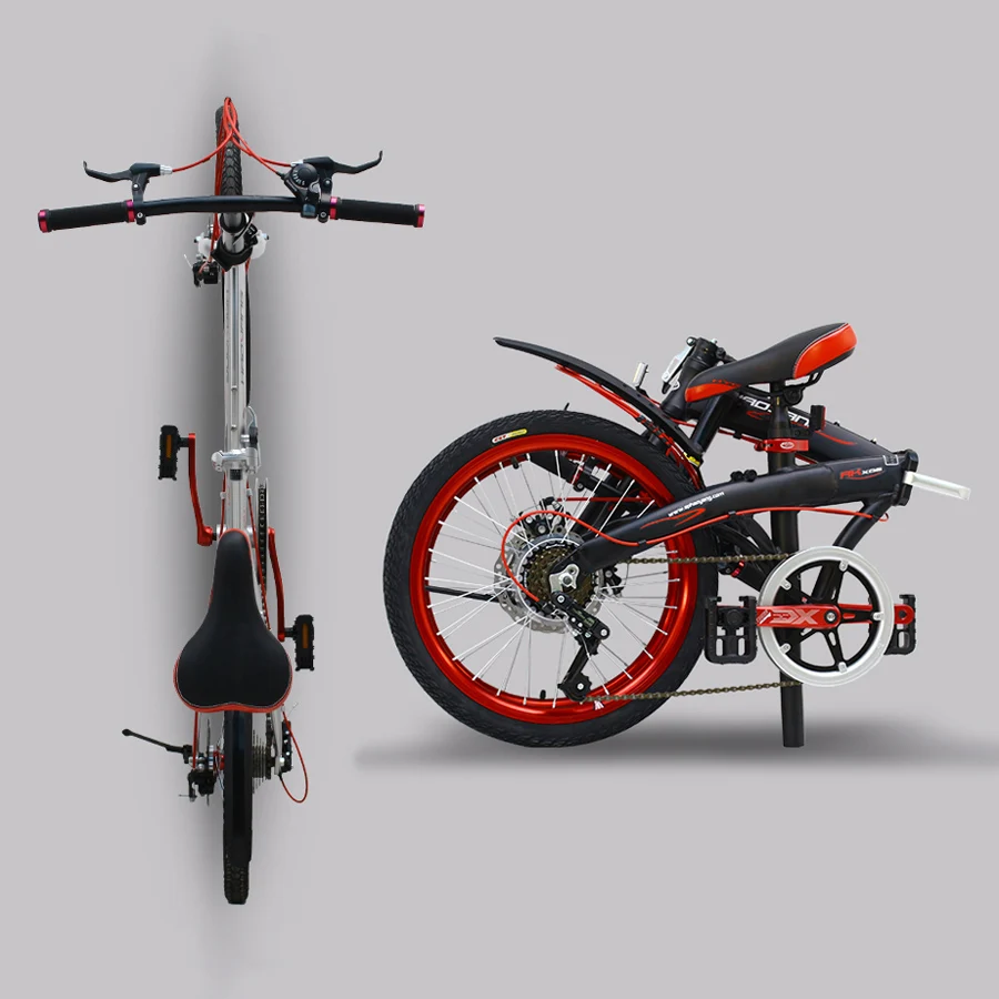 Cheap 20" 6 Speed Fast Folding Bike, Lightweight Road Bike, Portable Bicycle for Men & Women, Aluminum Alloy Frame, Disc Brake, 3 Cheap 20" 6 Speed Fast Folding Bike, Lightweight Road Bike, Portable Bicycle for Men & Women, Aluminum Alloy Frame, Disc Brake, 3