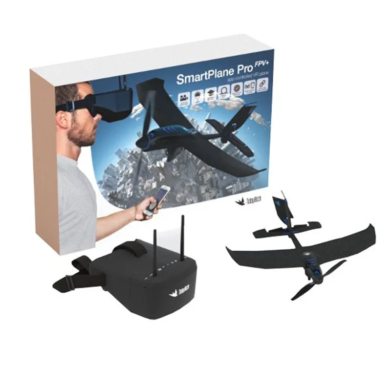 

Tobyrich SmartPlane Pro FPV+ Smartphone Controlled 300mm Airplane RTF With FPV Diversity DVR Goggles