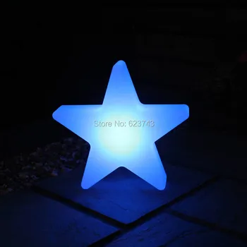 

1 piece outdoor landscape waterproof colorful recharge Star Glow LED Luminous Light star led lamp for Christmas showing lighting