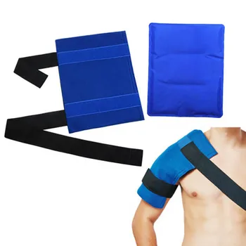 

Flexible Gel Ice Pack Wrap with Elastic Straps Therapy for Muscle Pain Bruises Injuries ASD88