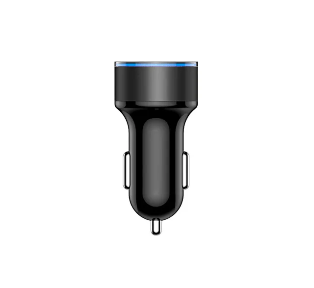 Black with black VIKEFON 3.1A мини USB Автомобильное зарядное устройство для мобильного телефона планшет gps быстрое зарядное устройство автомобильное зарядное устройство двойной USB телефон зарядное устройство адаптер в автомобиле - Тип штекера: Black with black