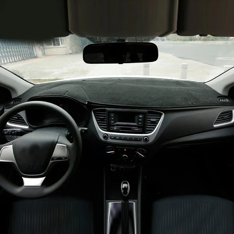 Vtear для 2017 Hyundai Solaris 2 Противоскользящий коврик приборной панели защиты от солнца