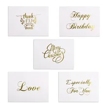 Card Letter Greeting-Cards Wedding-Invitations Thank-You Christmas-Party Gold Valentine-Happy-Birthday