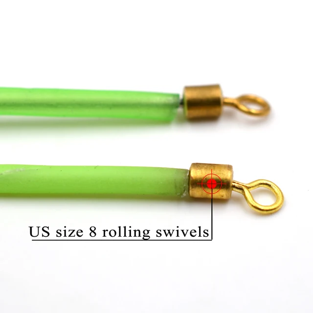 MNFT 빛나는 엉킴 방지 붐 회전 후크 미끼 커넥터