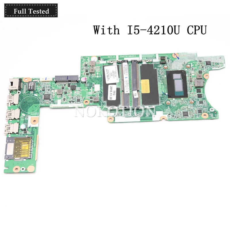 Материнская плата NOKOTION 774603 001 для ноутбука hp pavilion X360 13 A SR1EF I5 4210U DA0Y61MB6E0 материнская