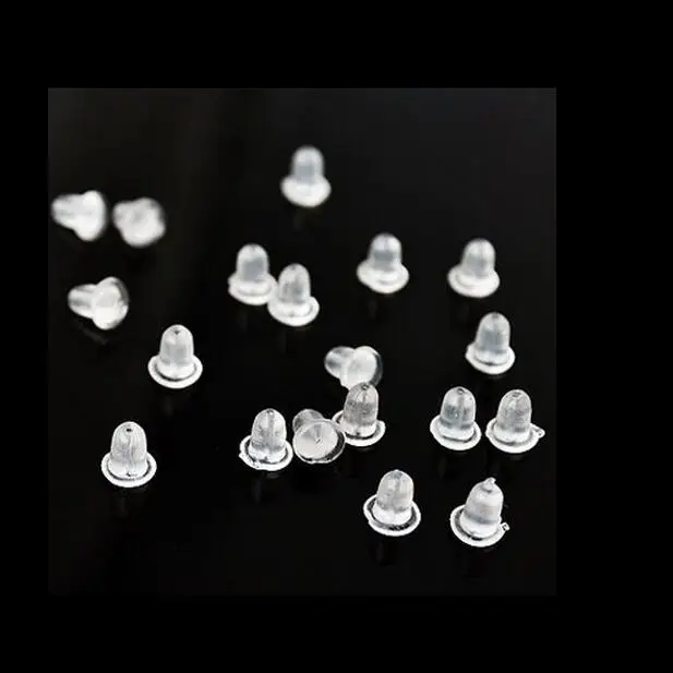 Новое поступление 420 450 _ белая резиновая застежка для сережек гвоздиков из