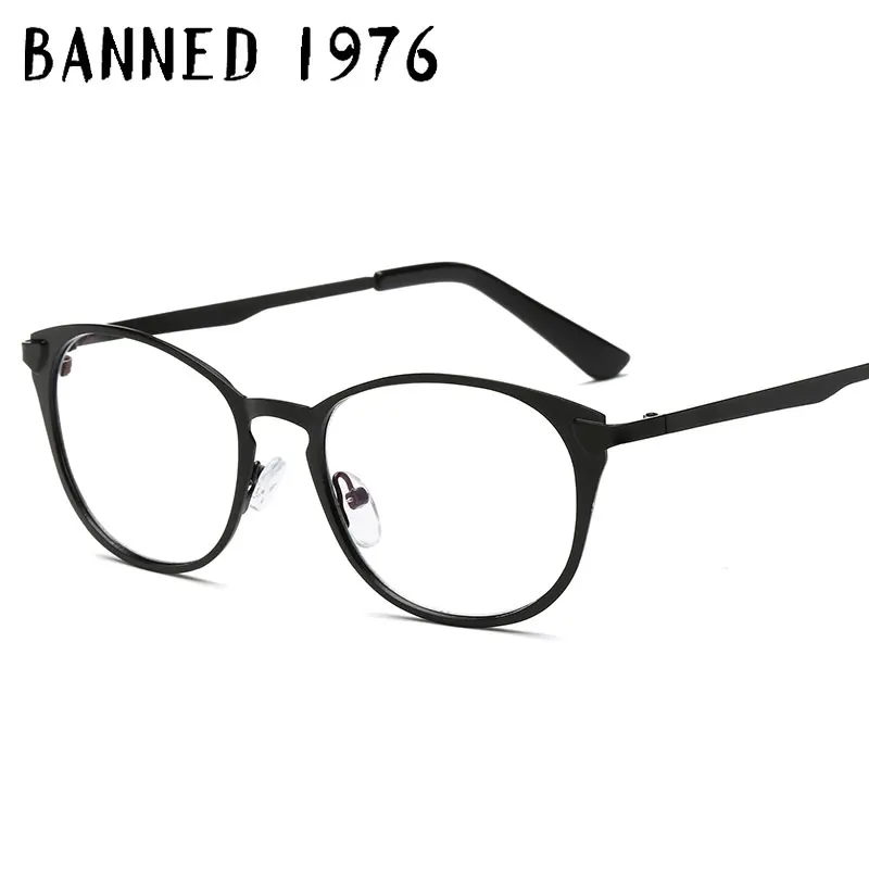 

BANNED 1976 Anti - blue light Spectacle Frame Optical Glasses Classic Eyeglasses Transparent Clear Lens Optical glasses